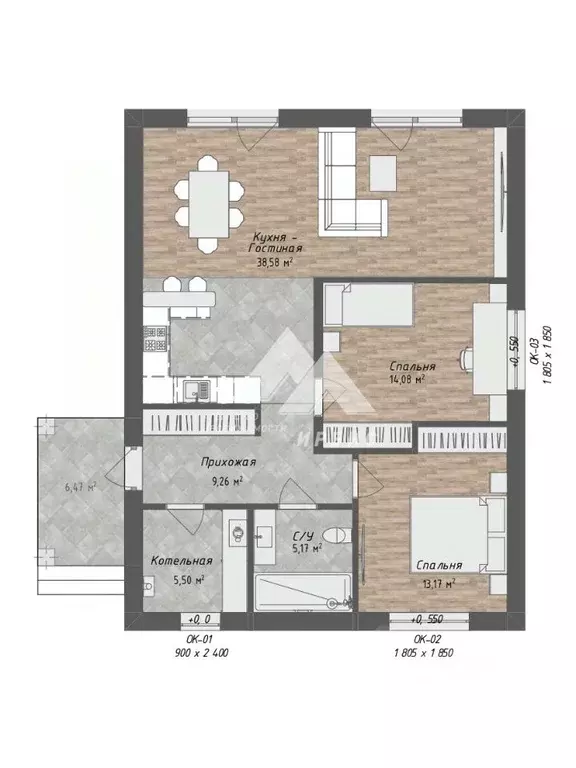 Дом в Алтайский край, Первомайский район, с. Фирсово ул. Буковая (90 ... - Фото 2