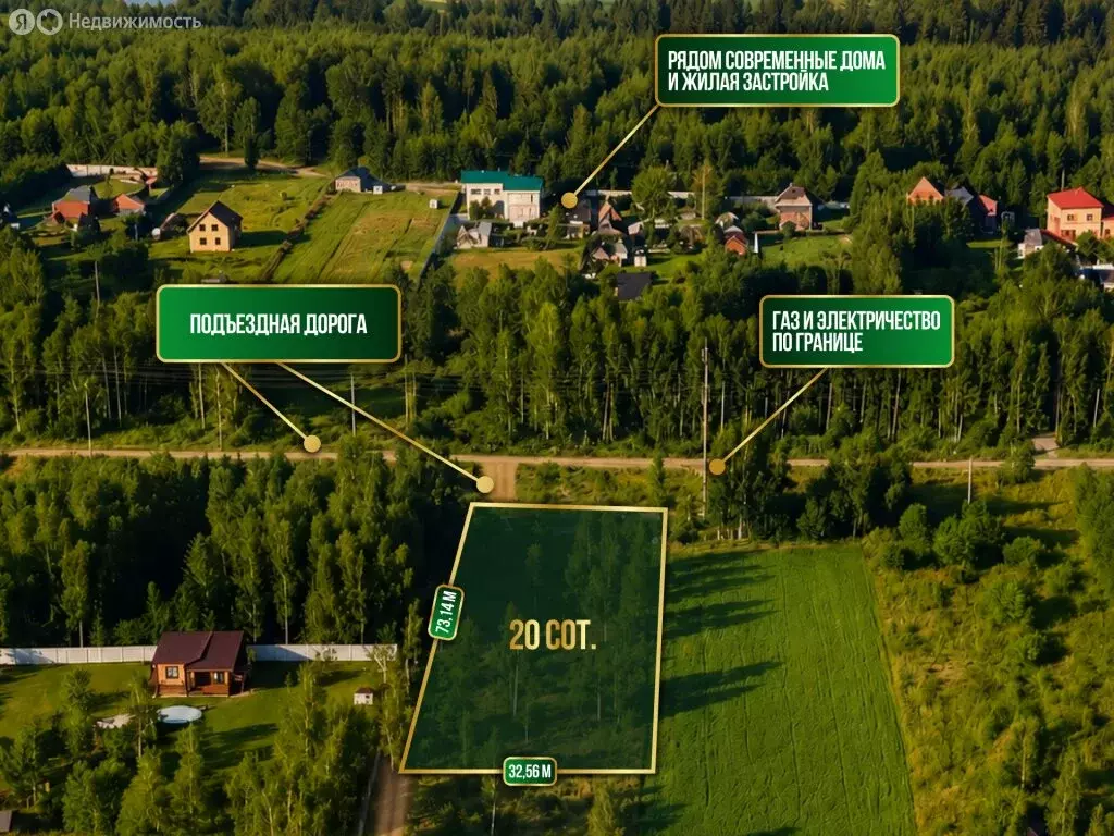 Участок в деревня Старая Руза, Берёзовая улица (20 м) - Фото 1
