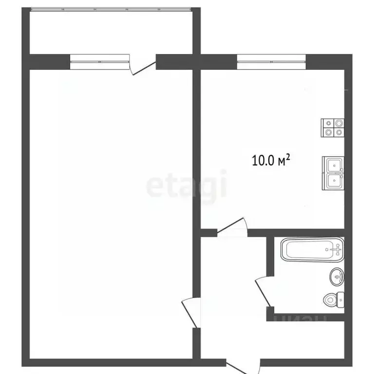 1-к кв. Владимирская область, Муром Советская ул., 50 (37.2 м) - Фото 1