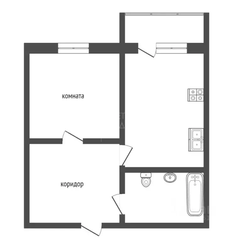 1-к кв. Тюменская область, Тюменский муниципальный округ, д. Патрушева ... - Фото 1