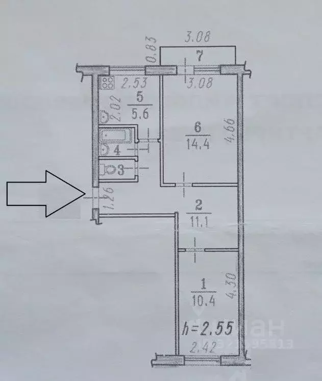 2-к кв. Омская область, Омск ул. Химиков, 12А (45.0 м) - Фото 1