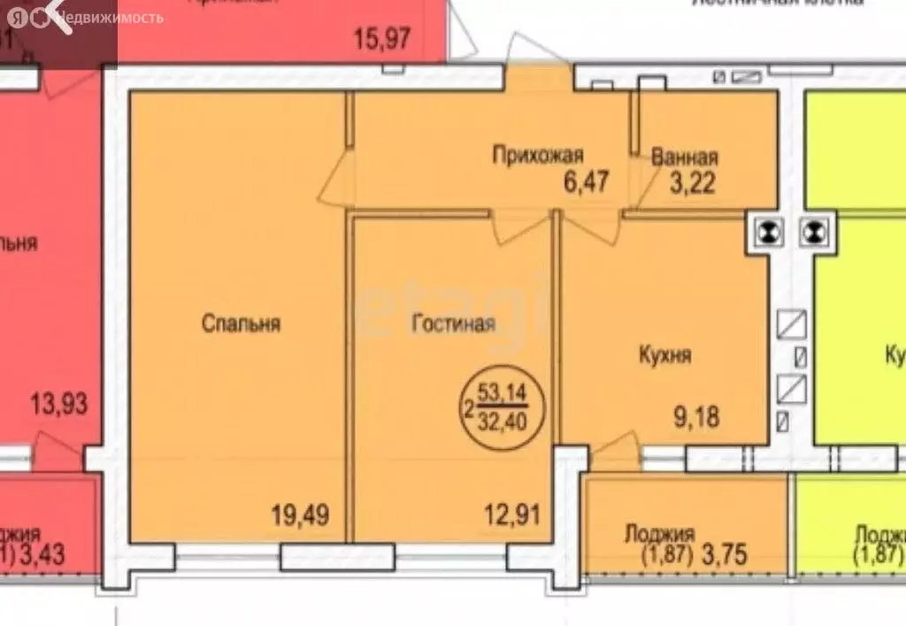 2-комнатная квартира: Калининград, улица Маршала Жукова, 10 (52.4 м) - Фото 0