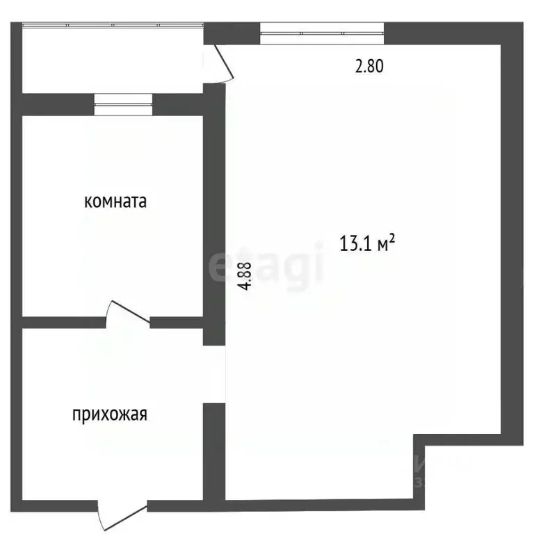 Комната Вологодская область, Вологда ул. Преображенского, 49 (13.1 м) - Фото 1