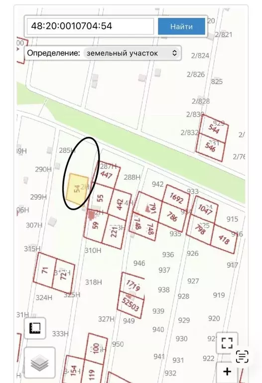 Участок в Липецкая область, Липецк Горняк-1 СНТ, 292Н (12.0 сот.) - Фото 1