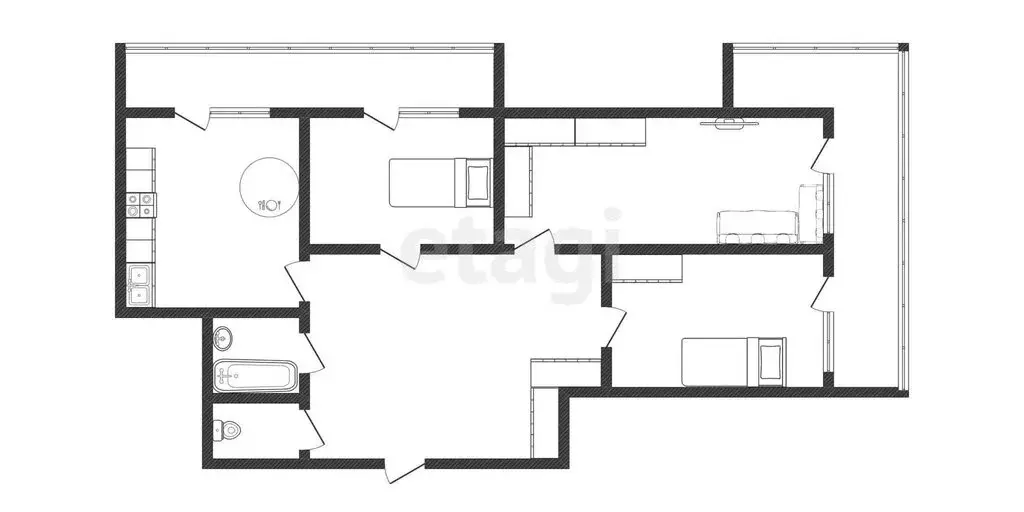 3-комнатная квартира: Краснодар, улица Стасова, 183/2 (82 м) - Фото 1