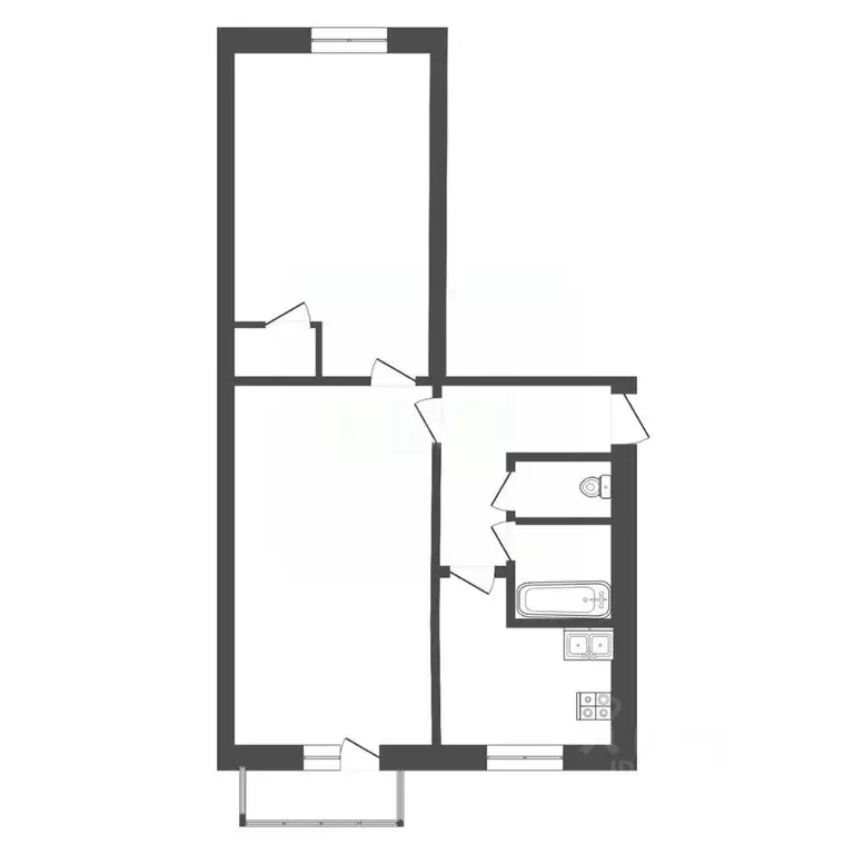 2-к кв. Кемеровская область, Новокузнецк Горьковская ул., 63 (43.9 м) - Фото 2