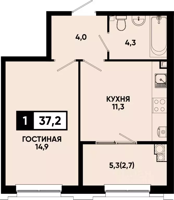 1-к кв. Ставропольский край, Кисловодск Моя Легенда жилой комплекс ... - Фото 0