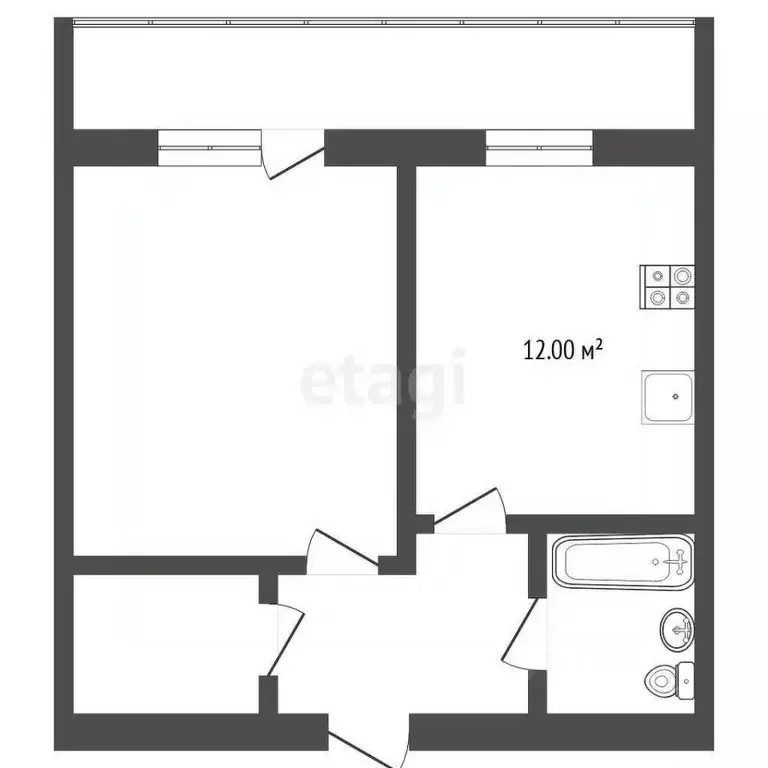 1-к кв. Тюменская область, Тюмень ул. Станционная, 26В/1 (37.6 м) - Фото 1