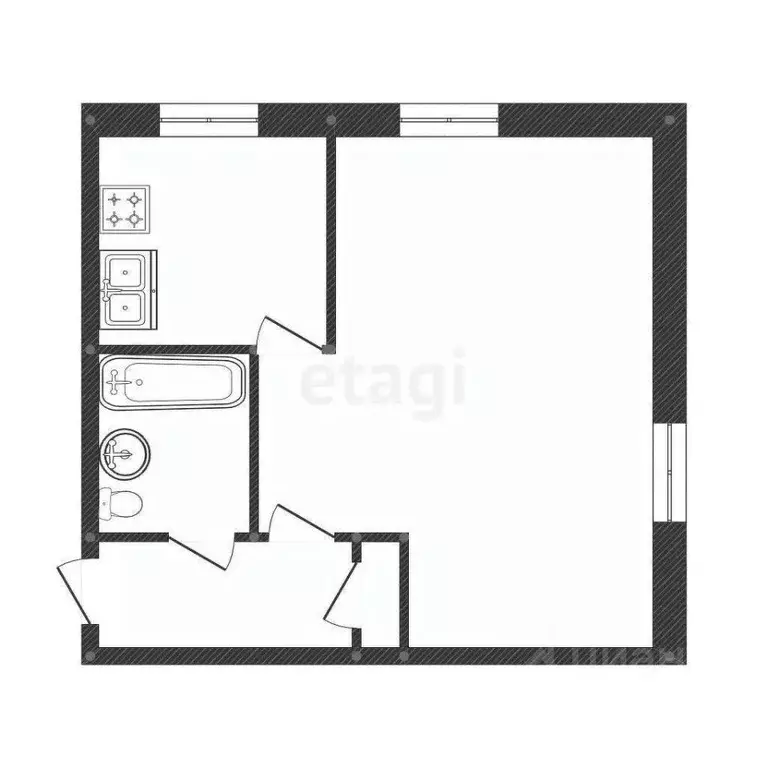 1-к кв. Иркутская область, Иркутск ул. Красноказачья, 68 (32.0 м) - Фото 2