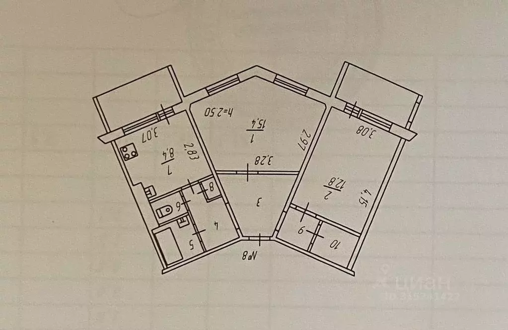 2-к кв. Мурманская область, Мурманск Верхне-Ростинское ш., 11 (58.0 м) - Фото 0