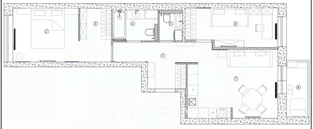 2-к кв. Санкт-Петербург Манчестерская ул., 3 (65.5 м) - Фото 1