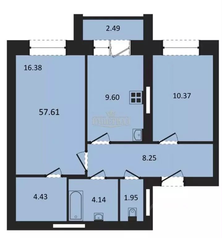 2-к кв. Марий Эл, Медведевский район, Пекшиксолинское с/пос, пос. ... - Фото 1
