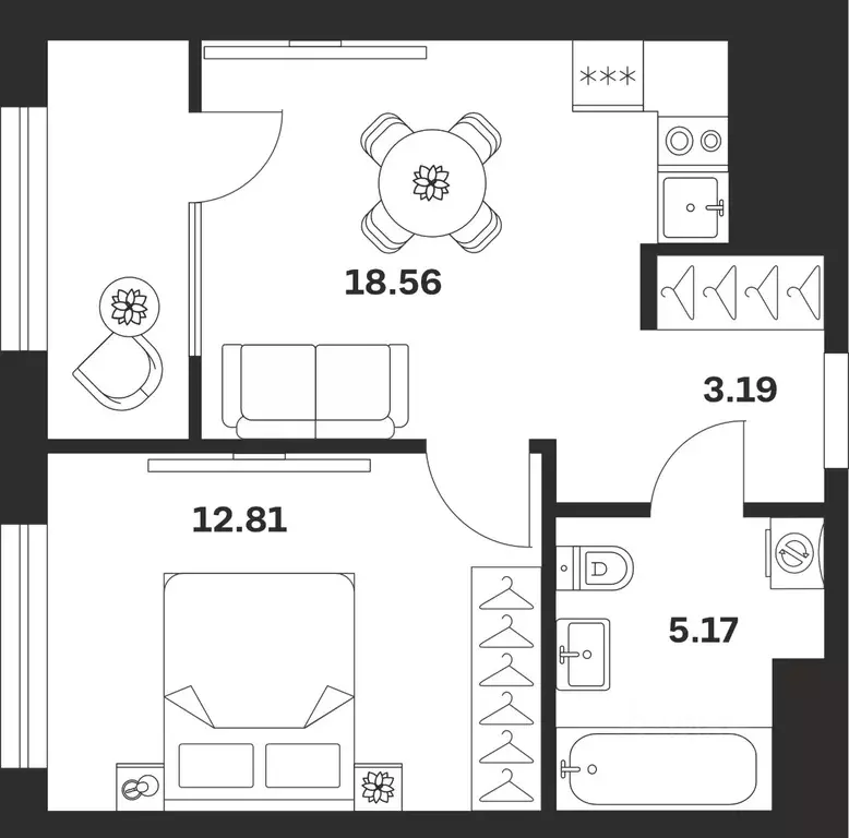 1-к кв. Тульская область, Тула Парк Патриот жилой комплекс (39.73 м) - Фото 1