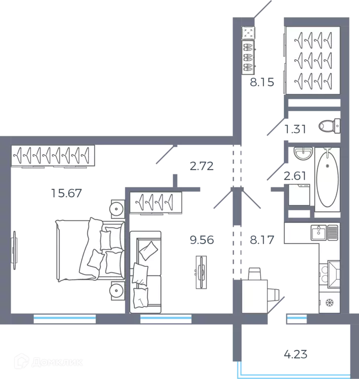 Продаётся 2-к квартира, 49.5 м - Фото 0