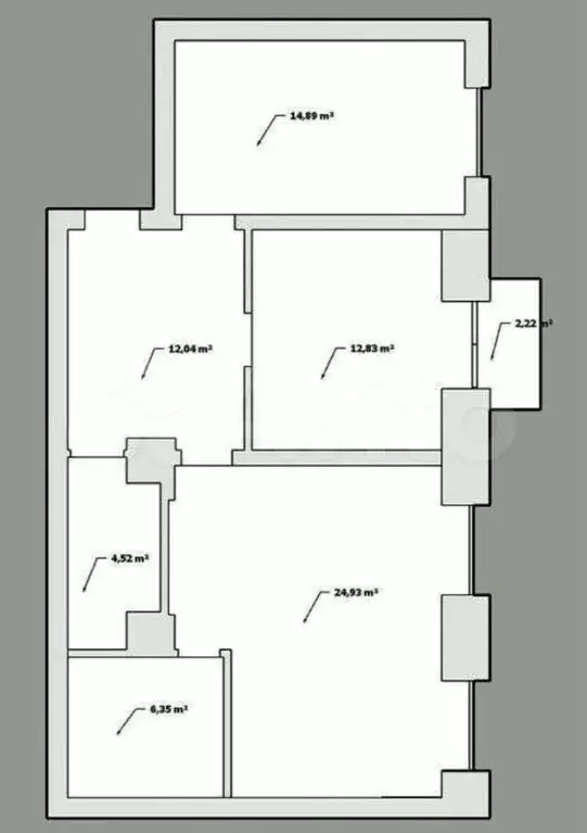 3-к. квартира, 74 м, 4/5 эт. - Фото 1