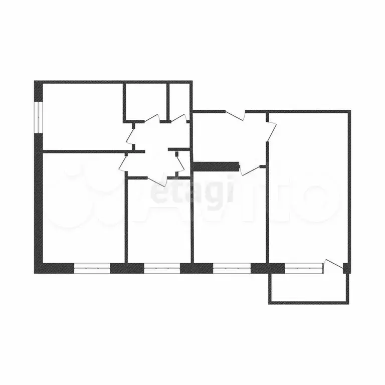 4-к. квартира, 71,6 м, 5/9 эт. - Фото 0