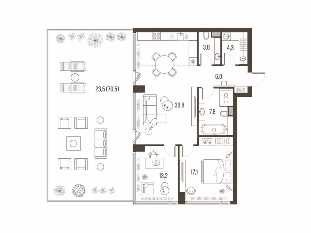 3-комнатная квартира: Москва, Летниковская улица, 11к1 (112.3 м) - Фото 1