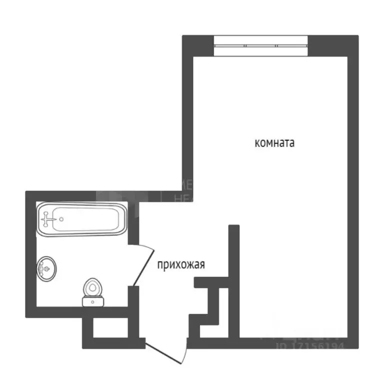 Студия Тюменская область, Тюмень Харьковская ул., 76 (25.6 м) - Фото 2