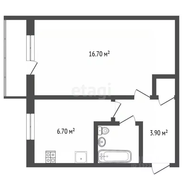 1-к кв. Вологодская область, Вологда ул. Яшина, 3 (33.0 м) - Фото 2