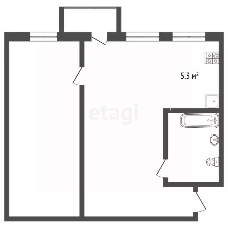 2-к кв. Нижегородская область, Выкса Гоголя мкр, 5 (42.1 м) - Фото 2
