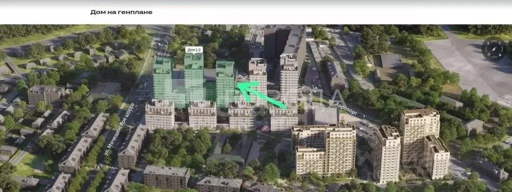 2-к кв. Новосибирская область, Новосибирск ул. Аэропорт, 88 (69.79 м) - Фото 1