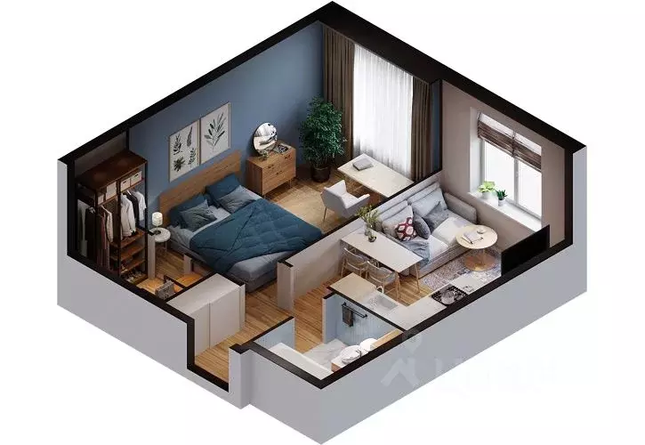 1-к кв. Московская область, Химки городской округ, д. Рузино, ... - Фото 1