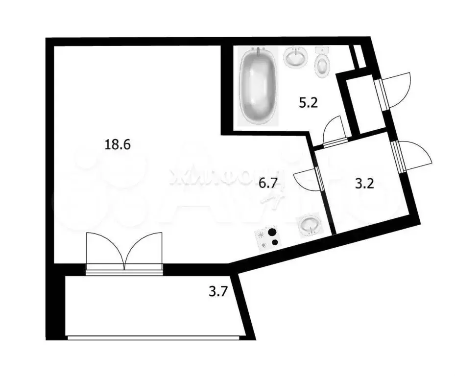 Квартира-студия, 33,4 м, 16/17 эт. - Фото 0