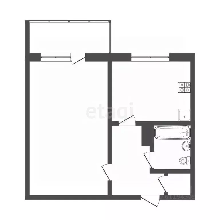 1-к кв. Мордовия, Саранск ул. Пушкина, 48А (37.1 м) - Фото 2
