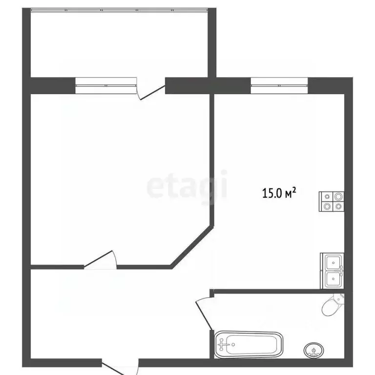 1-к кв. Ростовская область, Таганрог пер. 1-й Новый, 22Б (38.0 м) - Фото 1
