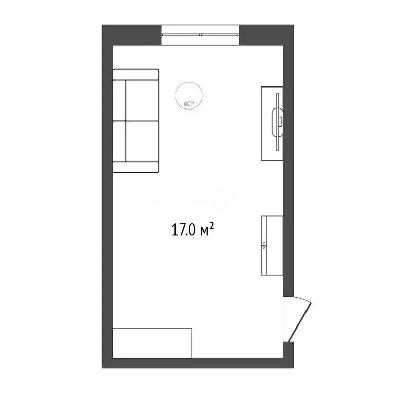 1к в -комнатной квартире (17 м) - Фото 1