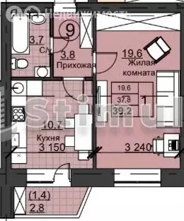 1-комнатная квартира: Оренбург, Улица Николая Ерышева, 11 (39.2 м) - Фото 0