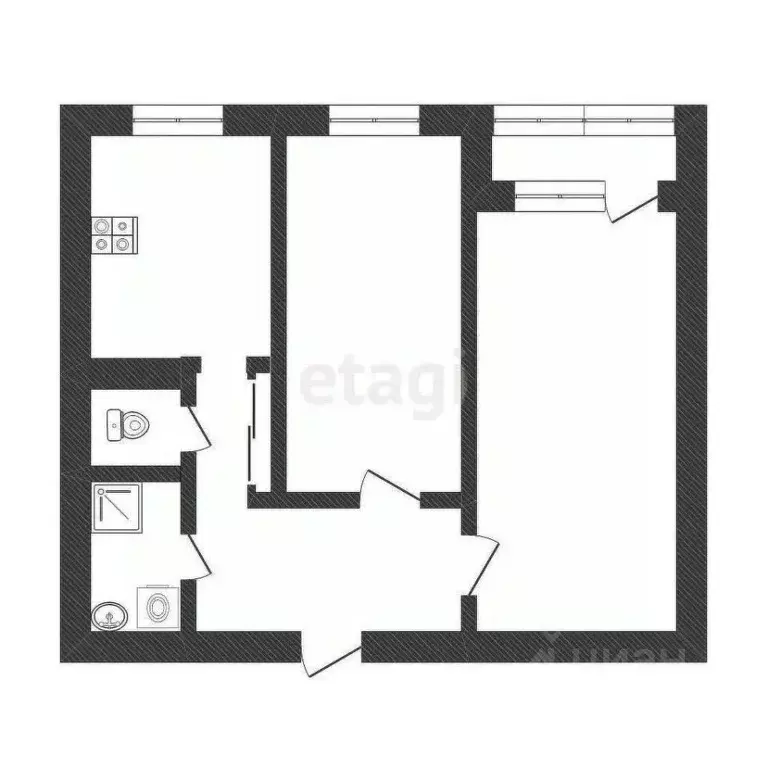 2-к кв. Смоленская область, Ярцево просп. Металлургов, 24 (48.3 м) - Фото 1