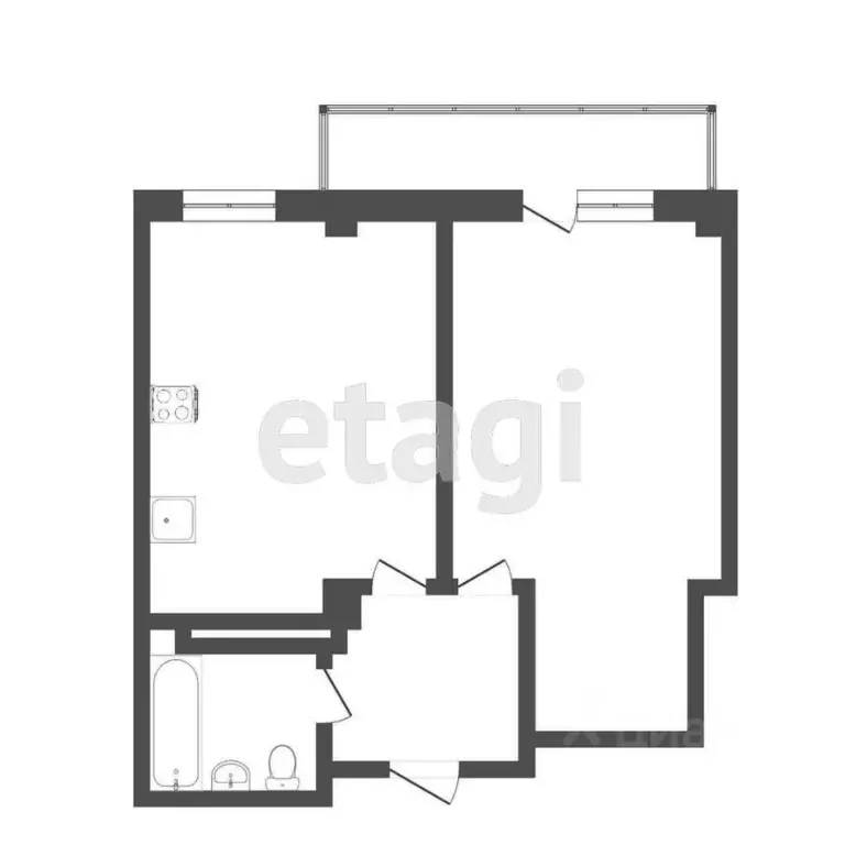 1-к кв. Тюменская область, Тюмень Кремлевская ул., 112к4 (39.0 м) - Фото 1