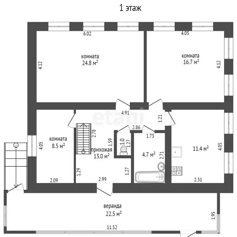 Дом в Орёл, Черкасская улица (129 м) - Фото 1