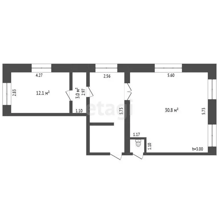 Офис (56 м) - Фото 1