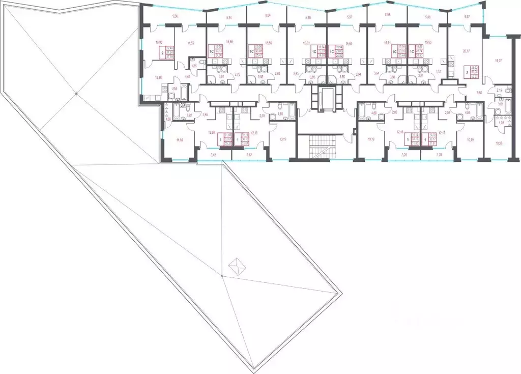 Квартира, студия, 24.82 м - Фото 1