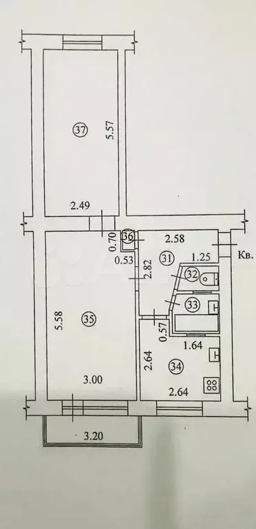 2-к. квартира, 48 м, 5/5 эт. - Фото 0