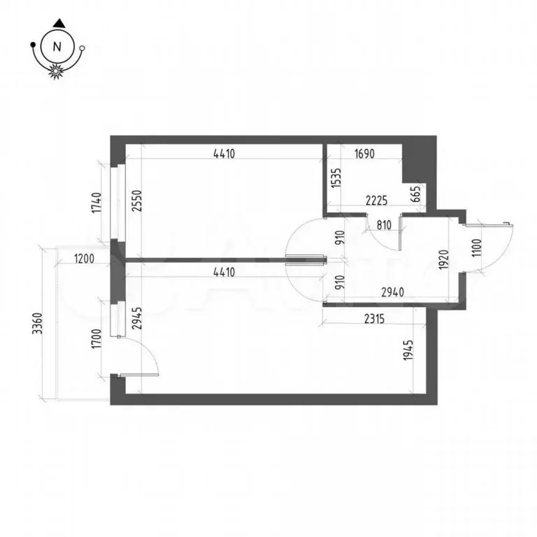 1-к. квартира, 38,4 м, 22/25 эт. - Фото 1