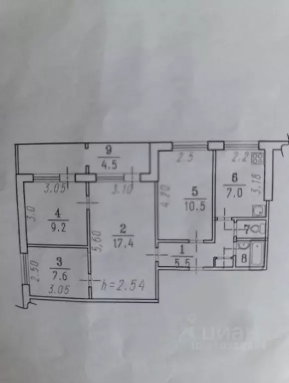 4-к кв. Омская область, Омск ул. Котельникова, 2 (61.0 м) - Фото 1