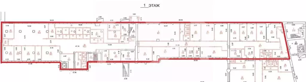 Помещение свободного назначения в Москва ул. Шаболовка, 31А (1263 м) - Фото 2