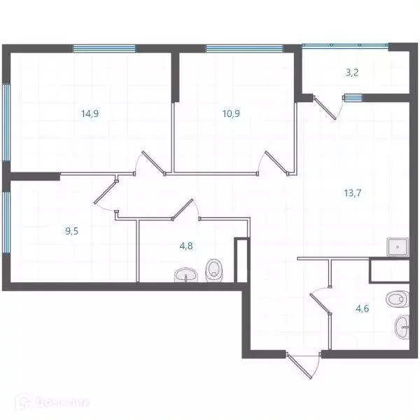 Продаётся 3-к квартира, 72.8 м - Фото 0