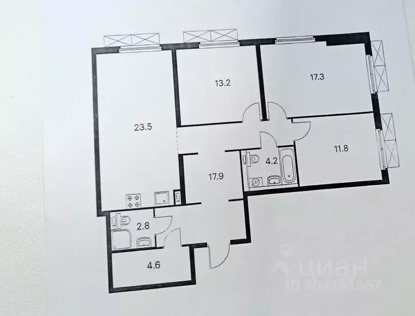 4-к кв. Москва Большая Филевская ул., 3к1 (95.3 м) - Фото 1