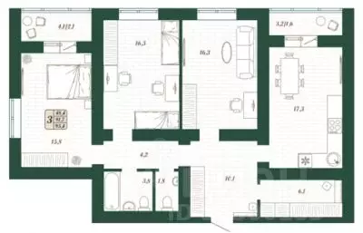 3-к кв. Самарская область, Волжский район, Смышляевка городское ... - Фото 1
