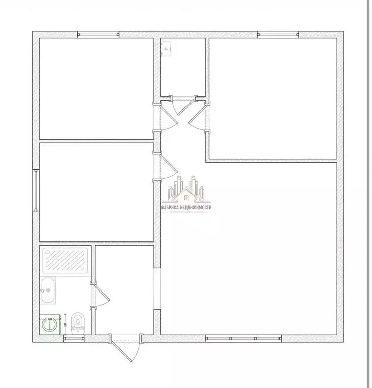 Дом в Трудовое, Зелёная улица (80 м) - Фото 1