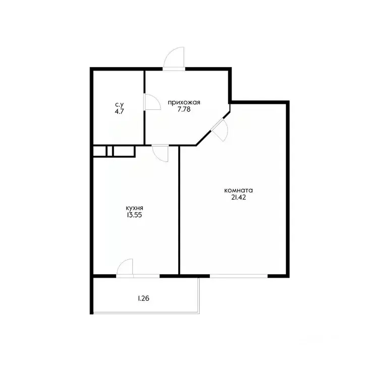 1-к кв. Краснодарский край, Краснодар Гаражная ул., 71 (47.7 м) - Фото 2