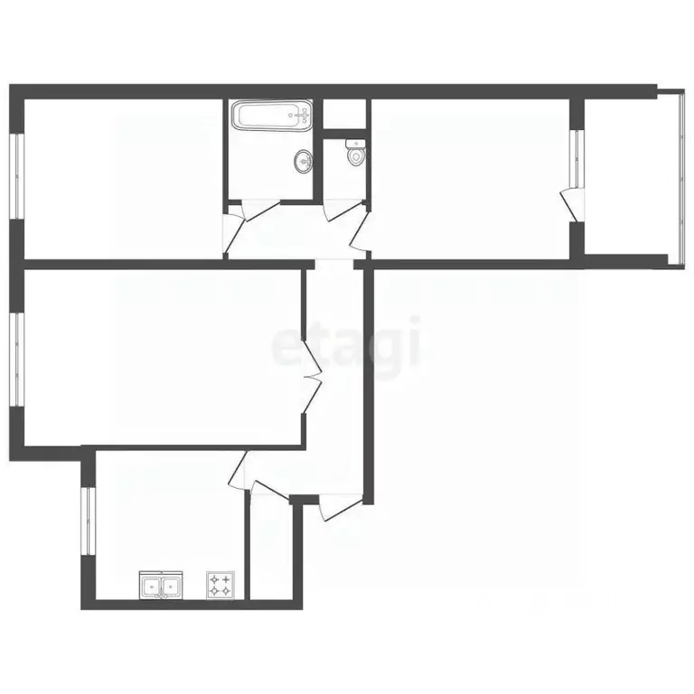 3-к кв. Санкт-Петербург просп. Энгельса, 129К1 (61.0 м) - Фото 2