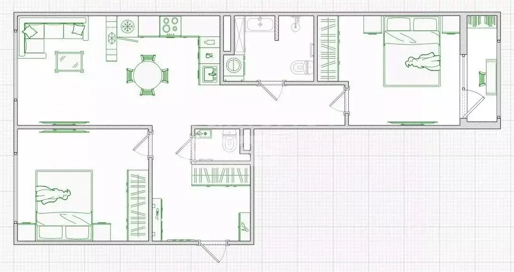 3-к кв. Москва Сосенское поселение, просп. Куприна, 7к1 (58.8 м) - Фото 1