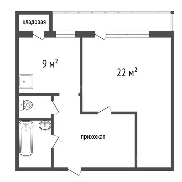 1-к кв. Красноярский край, Красноярск ул. Академика Вавилова, 25Б ... - Фото 2