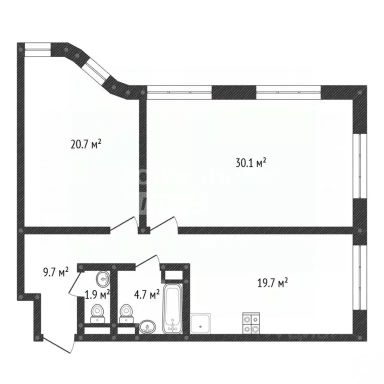 3-к кв. Москва Стремянный пер., 2 (86.8 м) - Фото 2