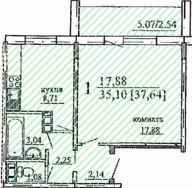 1-к кв. Челябинская область, Челябинск ул. Кулибина (37.64 м) - Фото 0